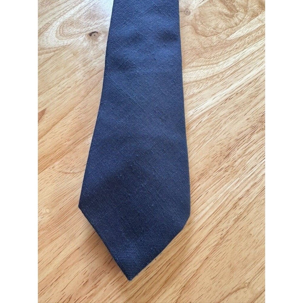 Etienne Aigner Mens Solid Blue Textured Necktie 3" Classic Vintage 56.5" X 3"